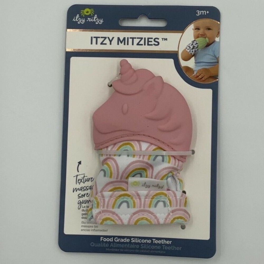 Itzy Ritzy Baby Girl Pink Teething Mitt
